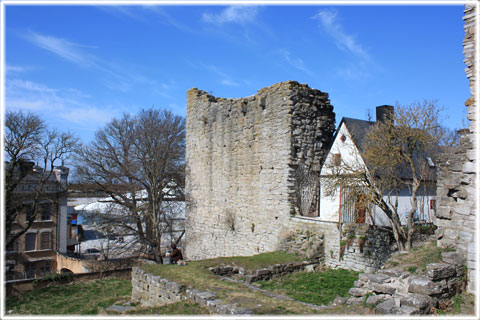 Visborgs slott, sydvästra hörnet