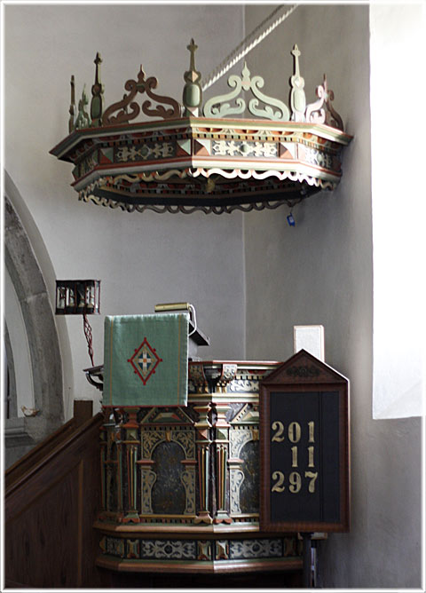 Predikstolen i Hangvar kyrka