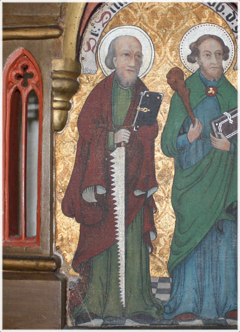 S:t Simon på altartavlan i Lojsta kyrka