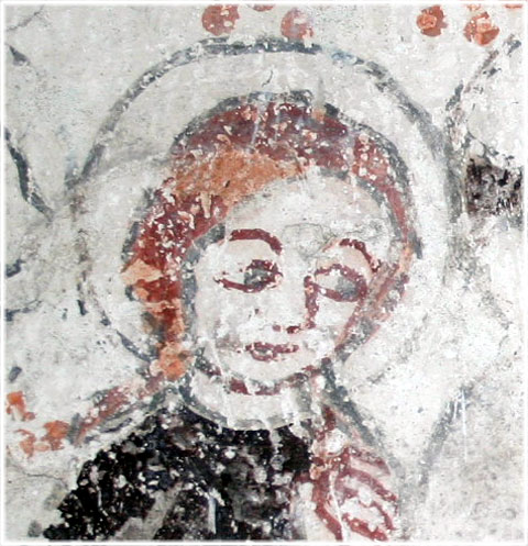 Målning i Anga kyrka