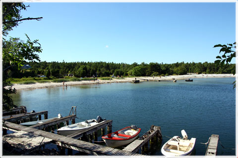 Hamnen och badet på Sankt Olofsholm